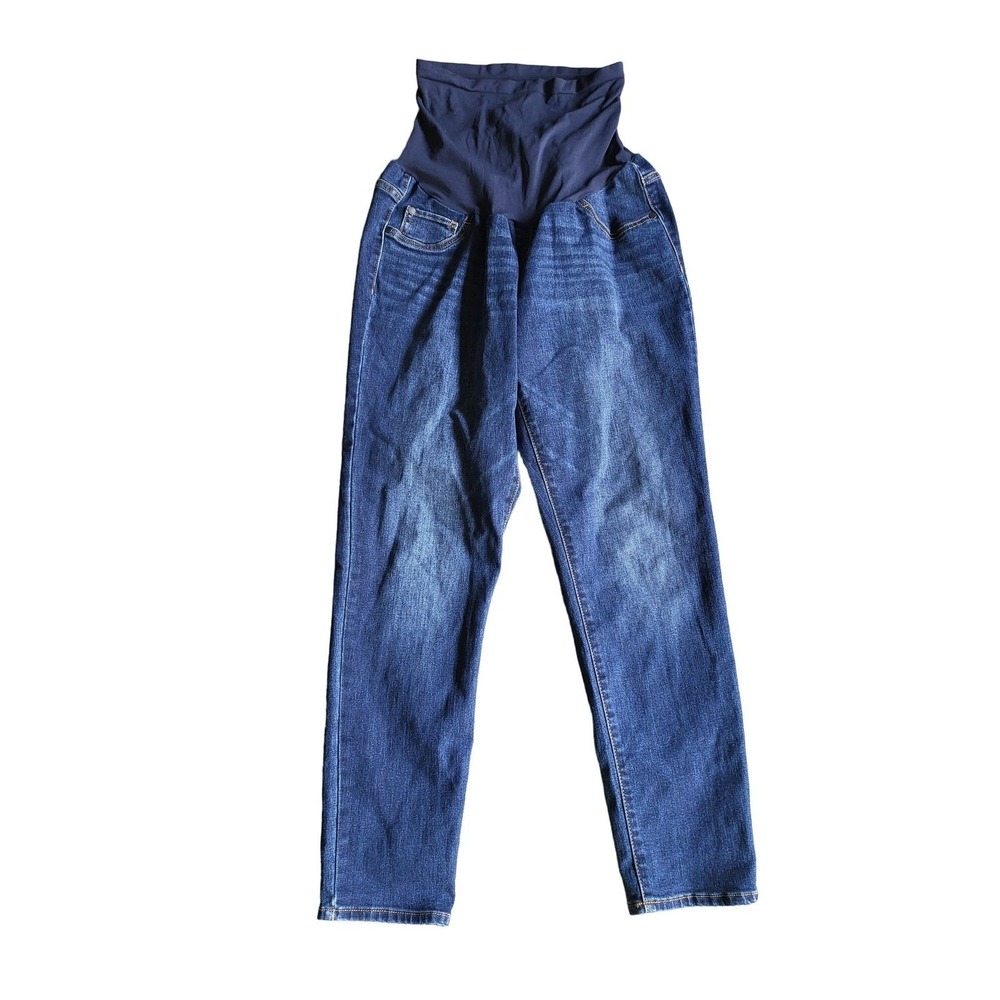 Branch + Twig Maternity Jeans XL Womens‎ High Waistband Dark Wash Skinny Leg